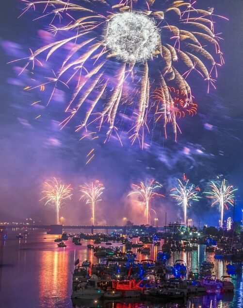 Fireworks Canvas Wrap