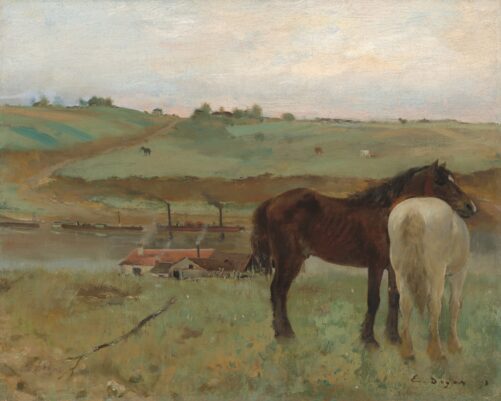 Edgar Degas' 'Horses in a Meadow' (1871)