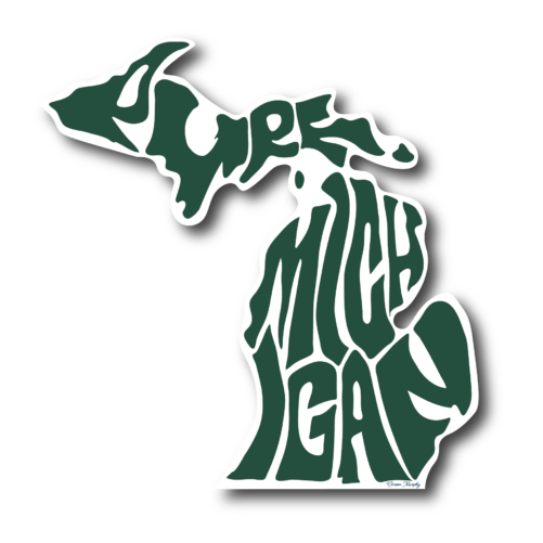 Pure Michigan Hand Drawn Sticker