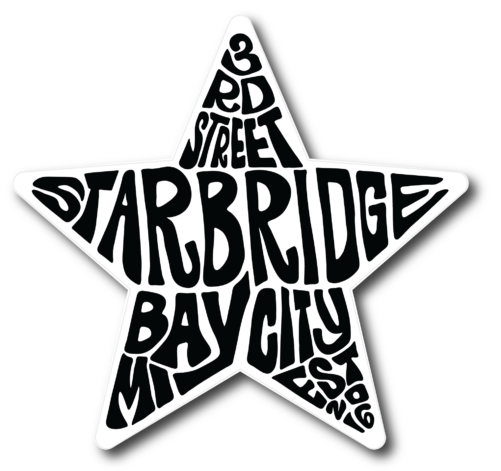 Third Street Star Bridge Hand Drawn Sticker - Image 2