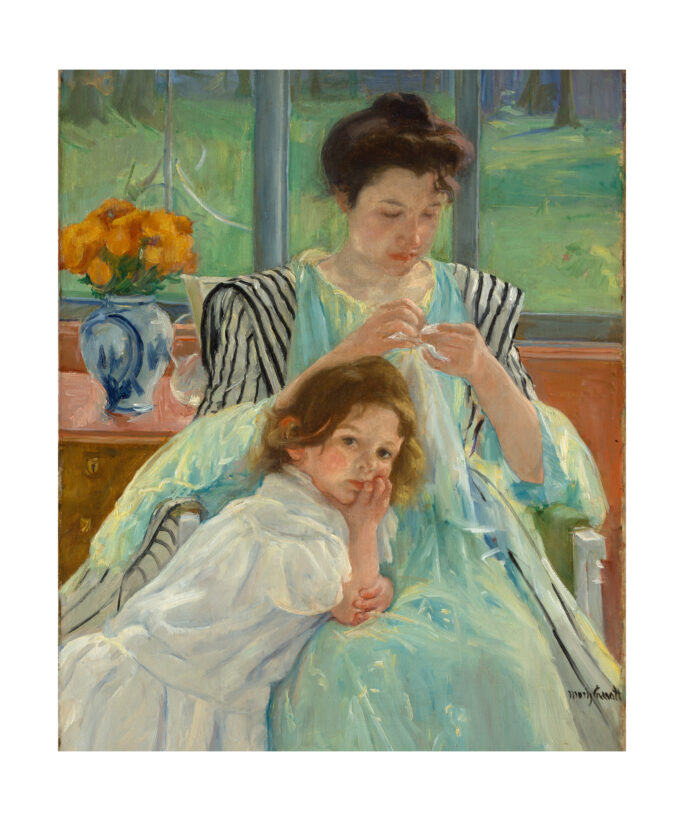 "Young Mother Sewing" Mary Cassatt (1900)